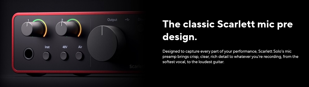 Soundcard Focusrite Scarlett Solo Gen 4 Songlongmedia7